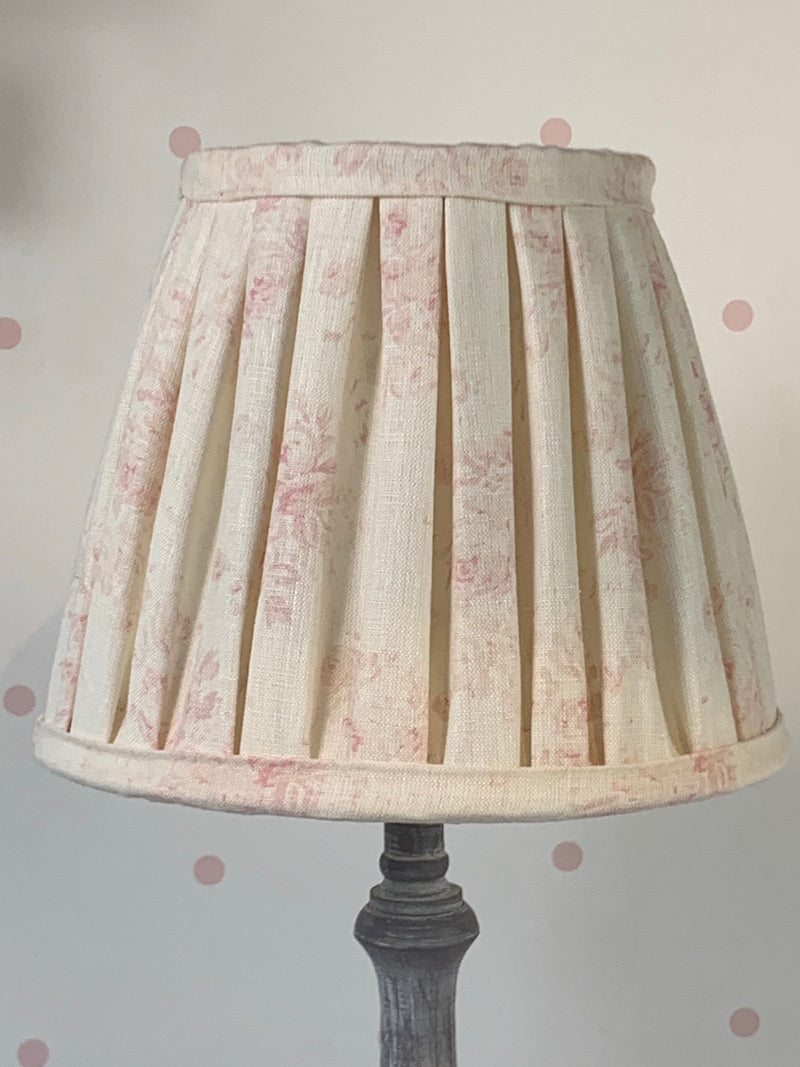 Softly pleated handmade Lampshade in the stunning ‘Millie’ by Peony and Sage