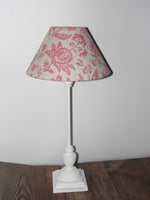 Stunning slim lamp base  in a white slightly distressed finish