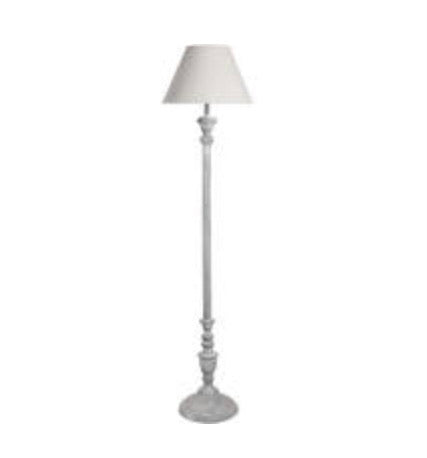 Ithaca Floor Lamp in a distressed grey finish