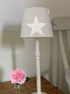 Stunning tapered Lampshade Peony and Sage Big Star in Gustavian Grey