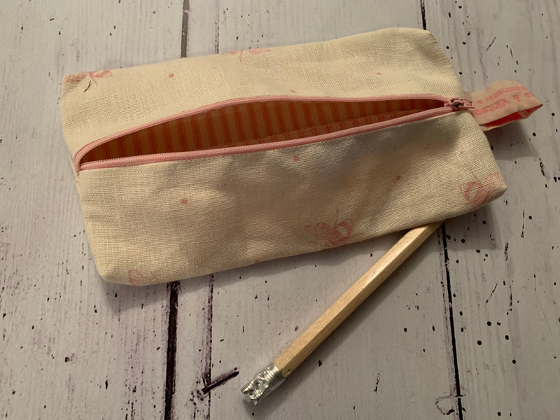 Handmade pencil case in Busy bees by Peony and Sage