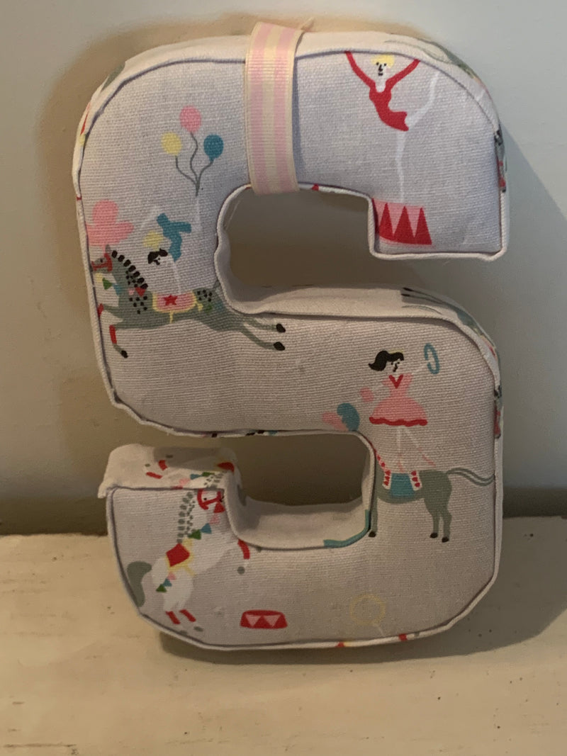 Fabric covered Letter S