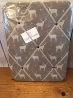 Small Memo board in Peony and Sage Truffle Stags