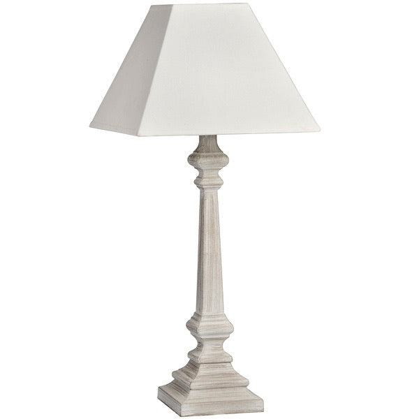 Stunning Leptis table Lamp in a distressed grey finish
