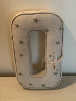 Fabric covered Letter O