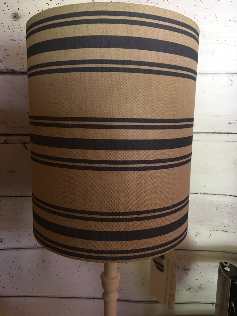Stunning stripe lampshade 25cm diameter in Dorset Stripe