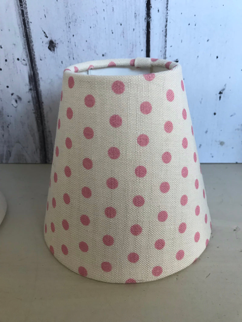 Candle clip lampshade in Spotty by Sarah Hardaker in Ballerina