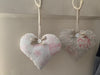 Lavender infused padded heart in Charlotte soft pink