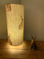 Beautiful Cylinder lamp , in Mr Hare by Peony and Sage