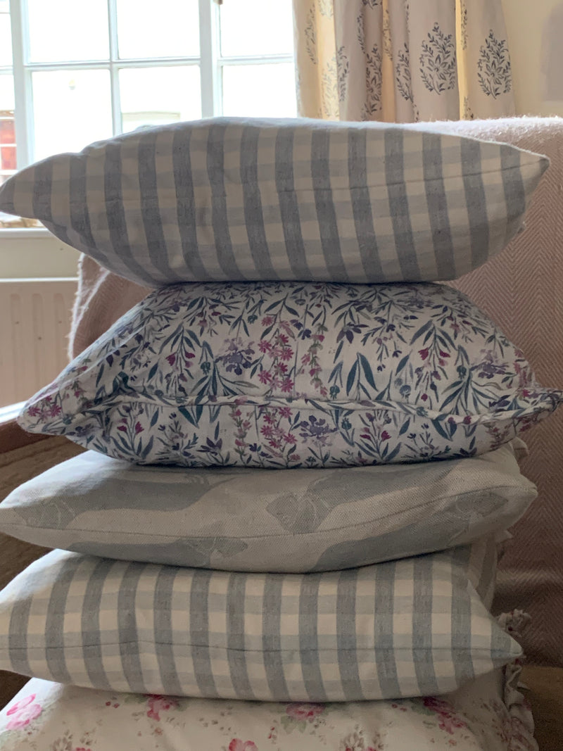 Lovely handmade plain Cushion in Ian Mankin Gingham