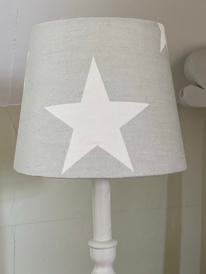 Stunning tapered Lampshade Peony and Sage Big Star in Gustavian Grey