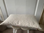 Pretty handmade  oblong cushion in Sweet peas and Roses by Peony & Sage