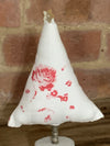 Handmade , linen  Christmas tree Cabbages and Roses