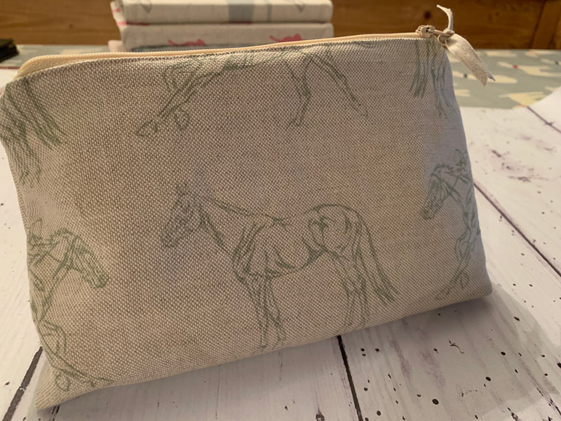Cosmetics /Make up  bag in Robin Roadnight Newmarket fabric